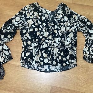 Button down floral blouse
